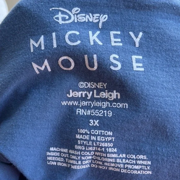 •Disney• Mickey & Minnie Mouse Blue Crop Top - Size 3X - Picture 2 of 7